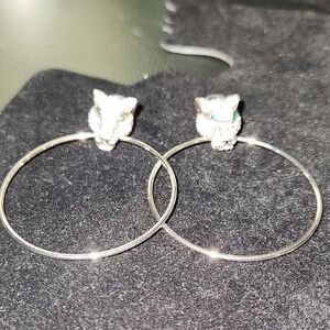 Elegant  Panther Hoop Earrings